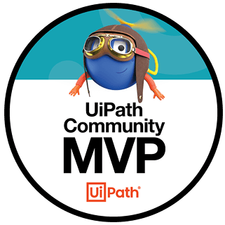 UiPath Community MVP Logo. Teal background.